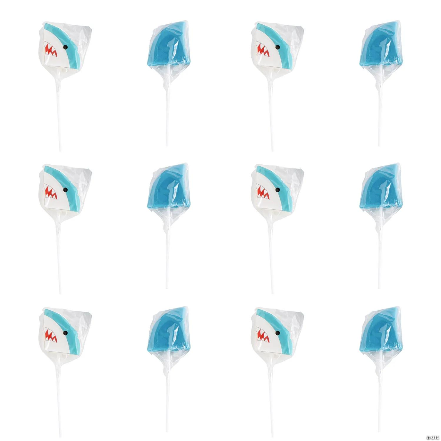 Shark Molded Fruit Lollipops - 12 Pk